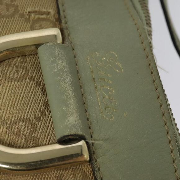 GUCCI GG Canvas Shoulder Bag Beige Gold - Picture 6 of 16